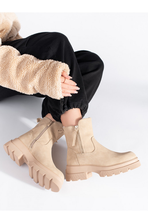 smilšu krāsas sieviešu zābaki  Sergio Leone