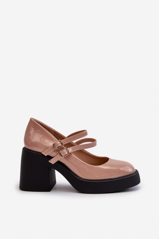 Kurpes plats papēdis Laque smilšu... Kurpes plats papēdis Laque smilšu...