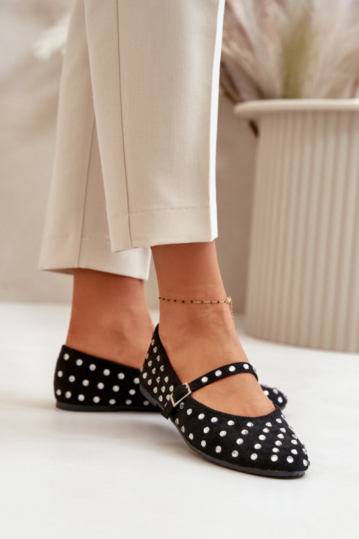 Dekorētas Balerīnas ar siksniņām owe Melns Tirilissa