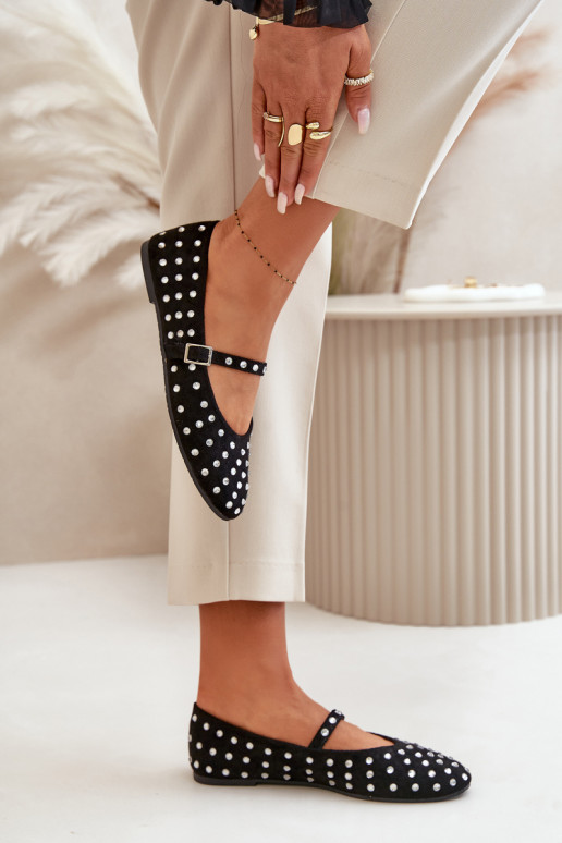 Dekorētas Balerīnas ar siksniņām owe Melns Tirilissa