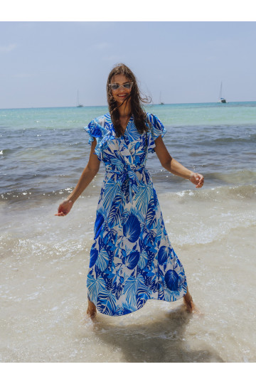 Balta un zila maxi kleita... 2