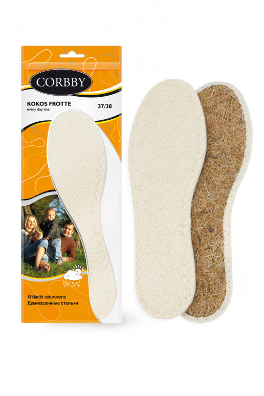 Corbby KOKOS FROTTE Vissezonas apavu ieliktņi Corbby KOKOS FROTTE Vissezonas apavu ieliktņi