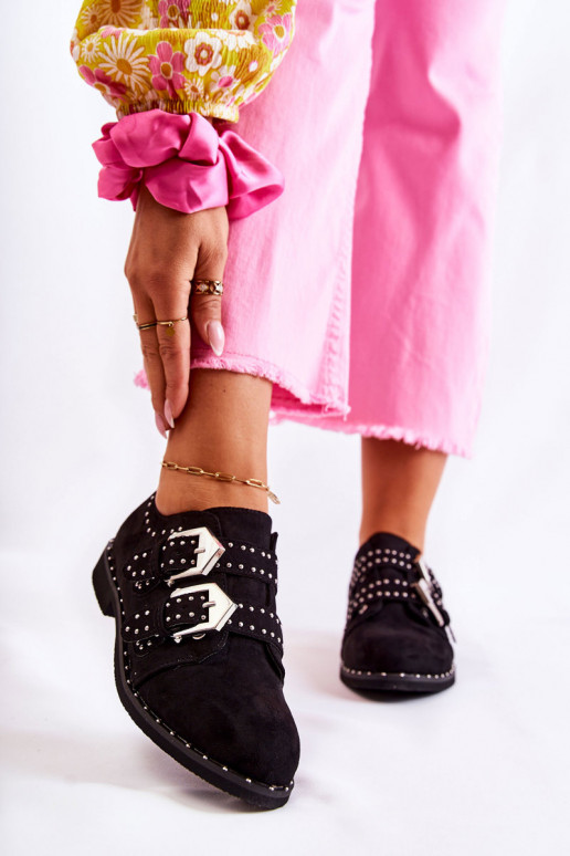 apavi ar sprādzēm Lu Boo melnas krāsas