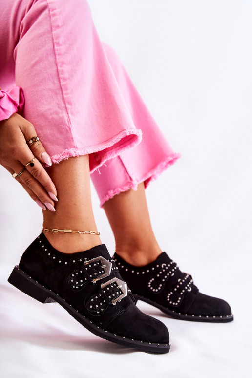 apavi ar sprādzēm Lu Boo melnas krāsas