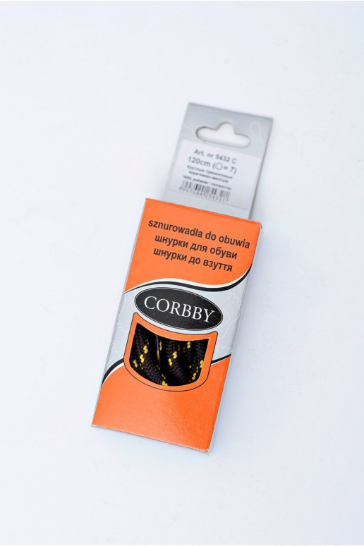 CORBBY Trekinga mežģīnes brūnas krāsas Dzelteni CORBBY Trekinga mežģīnes brūnas krāsas Dzelteni