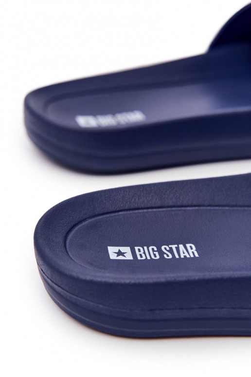 Čības vīriešiem Big Star Gumijas tumši zilas krāsas DD174688 Čības vīriešiem Big Star Gumijas tumši zilas krāsas DD174688