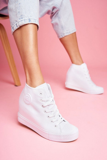 Sneakers modeļa apavi Big Star baltas krāsas FF274A192