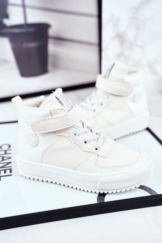 Bērnu apavi siltināti Sportiska stila apavi Big Star GG374041 baltas krāsas