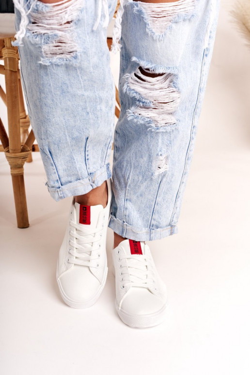 Stilīgi sporta apavi no dabīgas ādas BIG STAR DD274685 baltas krāsas