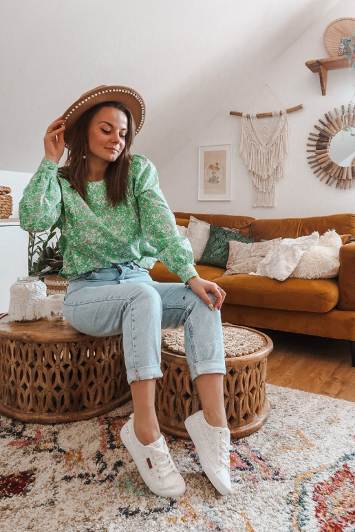 Ar mežģīnēm Sporta apavi BIG STAR W274925 baltas krāsas