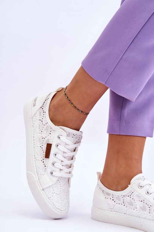 Ar mežģīnēm Sporta apavi BIG STAR W274925 baltas krāsas