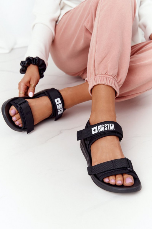 Sportiska stila sandales Big Star HH274A024 melnas krāsas