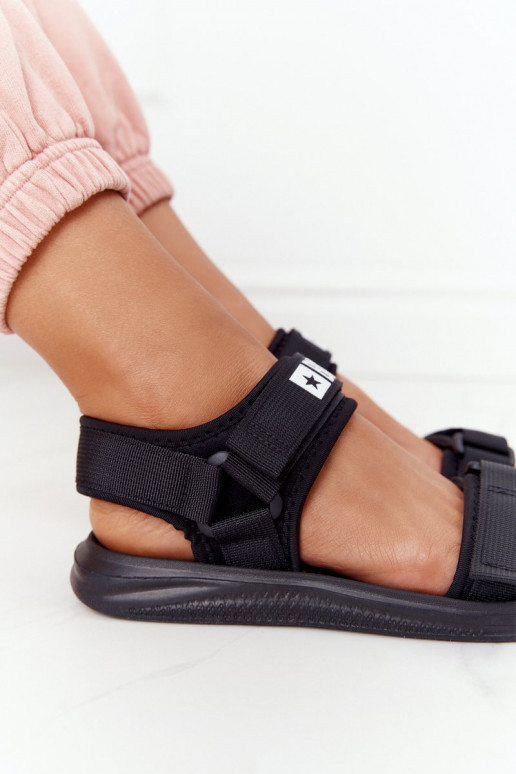 Sportiska stila sandales Big Star HH274A024 melnas krāsas