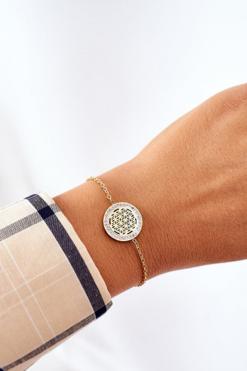 Aproce ar mirdzošiem spīdumiņiem Zelta krāsas