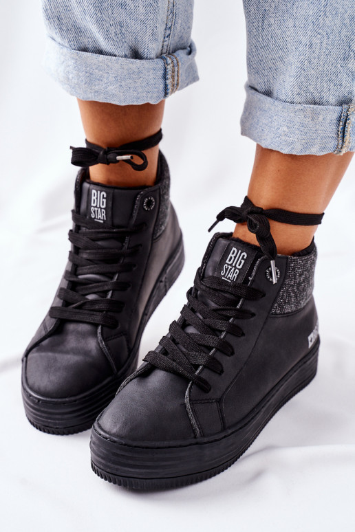siltināti brīvā laika apavi Big Star II274147 melnas krāsas