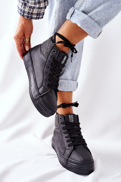 siltināti brīvā laika apavi Big Star II274147 melnas krāsas