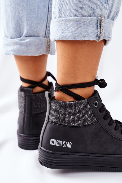 siltināti brīvā laika apavi Big Star II274147 melnas krāsas