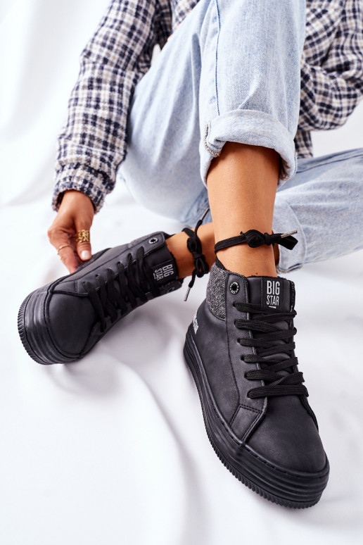 siltināti brīvā laika apavi Big Star II274147 melnas krāsas