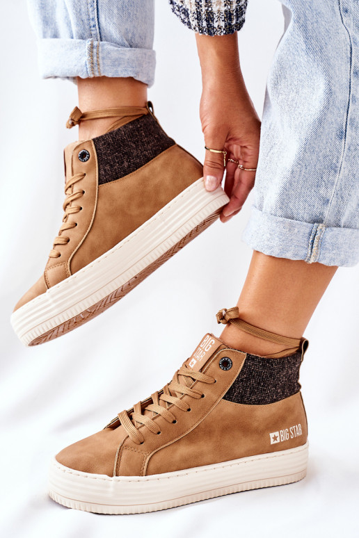 siltināti brīvā laika apavi Big Star II274145 brūnas krāsas siltināti brīvā laika apavi Big Star II274145 brūnas krāsas