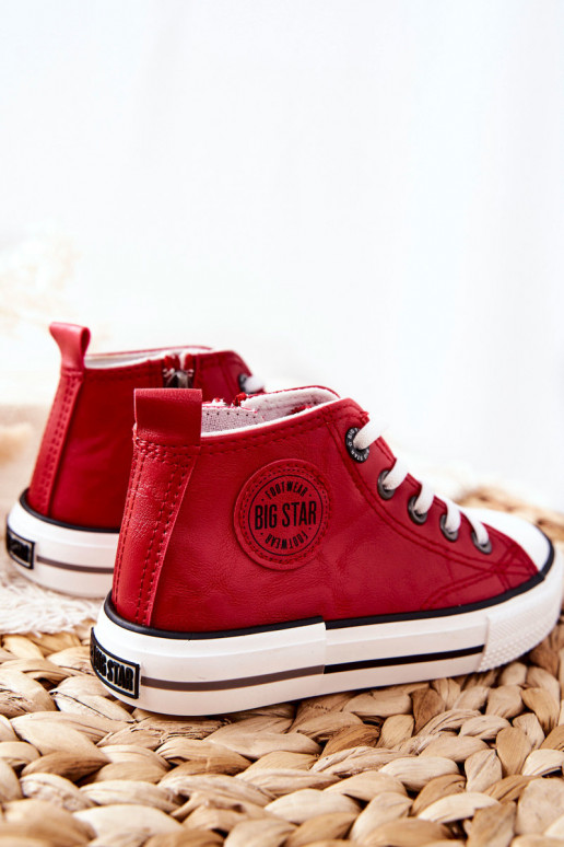 Bērnu apavi tõmblukuga BIG STAR II374005 sarkanas krāsas