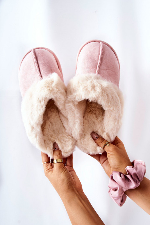 Siltās čības ar kažokādu Rozā krāsas Pinky Siltās čības ar kažokādu Rozā krāsas Pinky