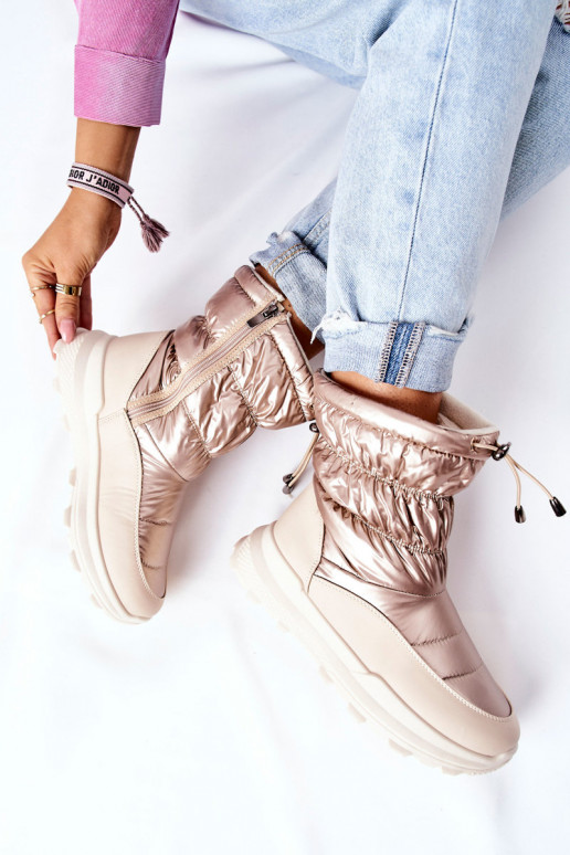 siltināti sniega apavi ar rāvējslēdzējiem Zelta krāsas Starbone