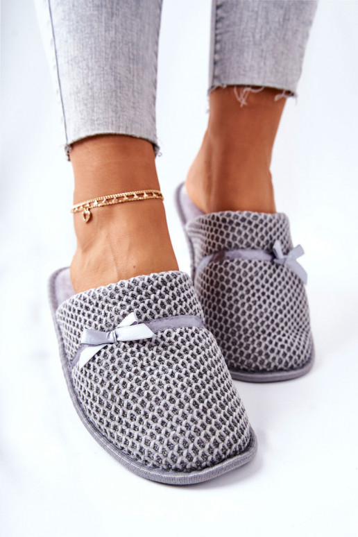 Čības ar bantītēm Pelēkas krāsas Evira