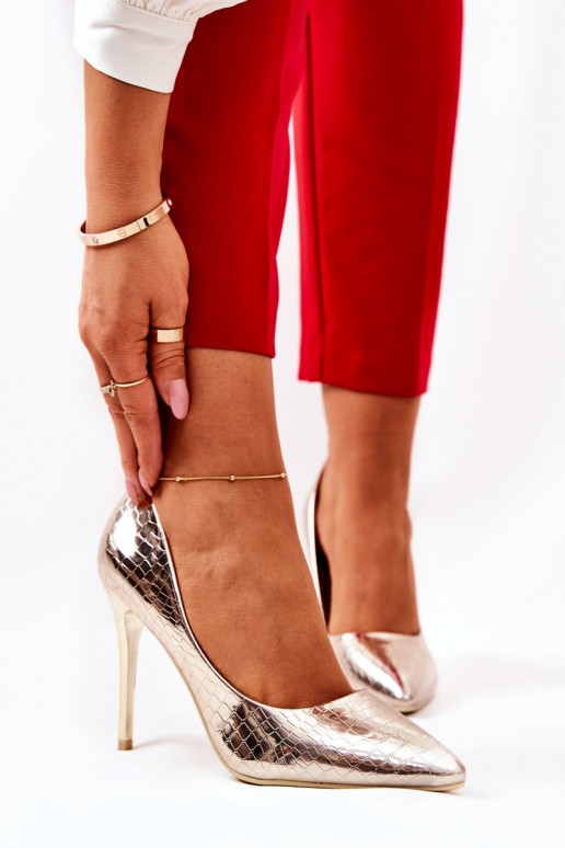 augstpapēžu kurpes Zelta krāsas Tissoria