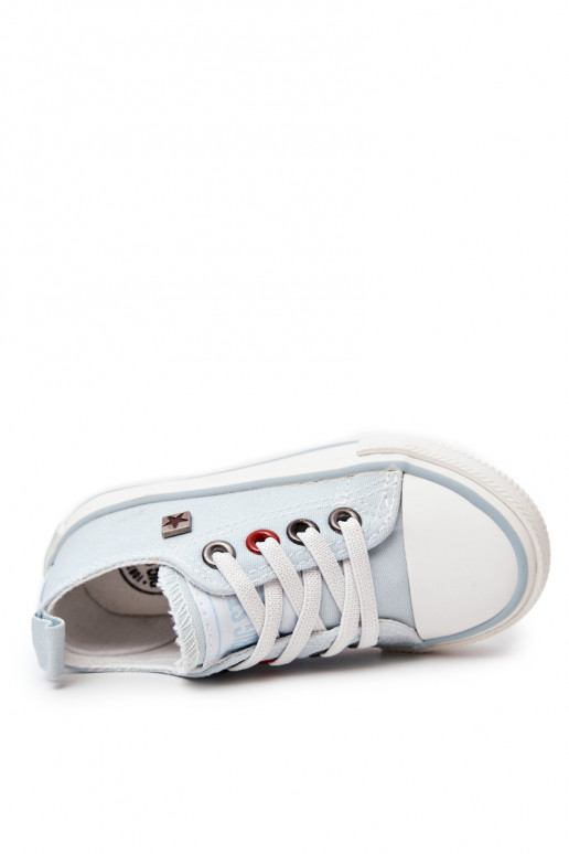 Bērnu apavi Klasiska modeļa sporta apavi ar līdzenu zoli BIG STAR HH374094 Zilas krāsas