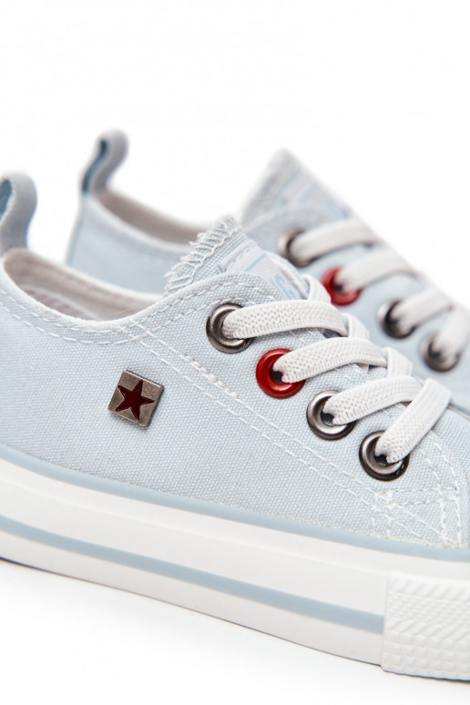 Bērnu apavi Klasiska modeļa sporta apavi ar līdzenu zoli BIG STAR HH374094 Zilas krāsas