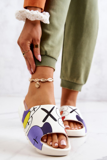 Gumijas Čības Z Naiem baltas krāsas Monsters