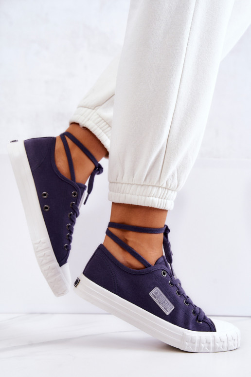 Klasiska modeļa Sieviešu apavi BIG STAR JJ274494 tumši zilas krāsas