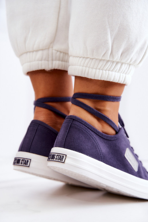 Klasiska modeļa Sieviešu apavi BIG STAR JJ274494 tumši zilas krāsas