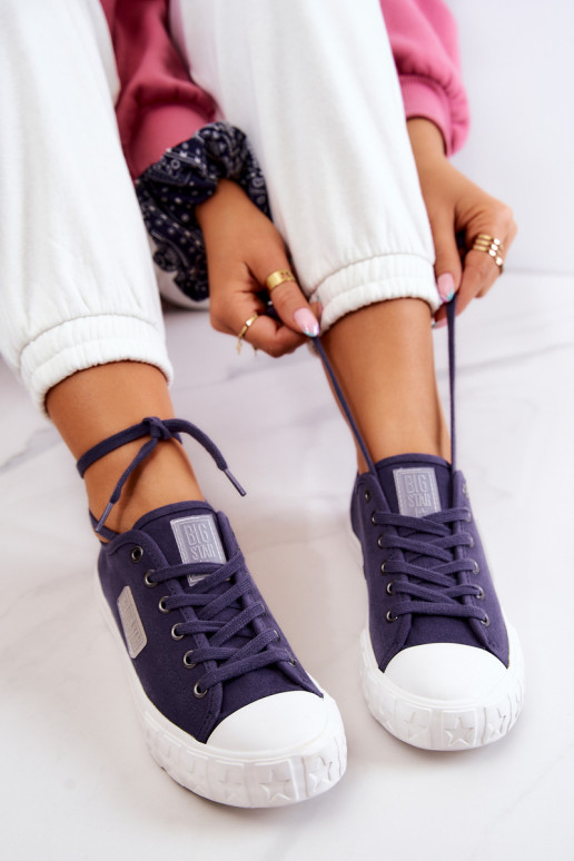 Klasiska modeļa Sieviešu apavi BIG STAR JJ274494 tumši zilas krāsas