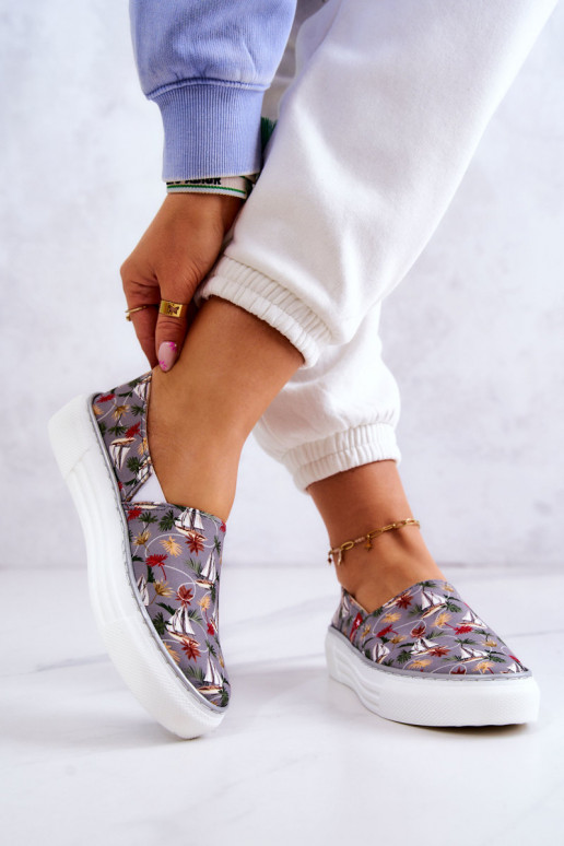 Sporta apavi Slip On Memory Foam Big Star JJ276015 Pelēkas krāsas Sporta apavi Slip On Memory Foam Big Star JJ276015 Pelēkas krāsas