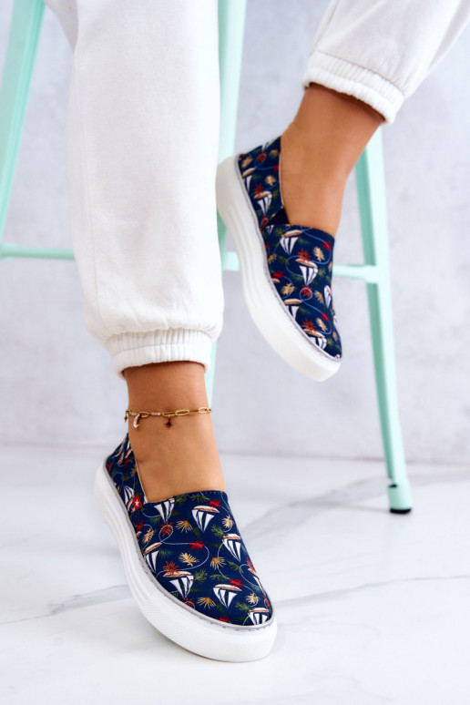 Sporta apavi Slip On Memory Foam Big Star JJ276016 tumši zilas krāsas Sporta apavi Slip On Memory Foam Big Star JJ276016 tumši zilas krāsas