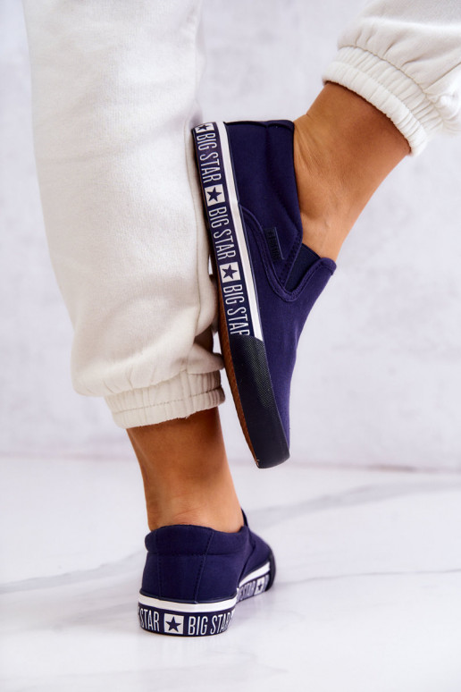 Sporta apavi Slip-on Big Star HH274011 tumši zilas krāsas Sporta apavi Slip-on Big Star HH274011 tumši zilas krāsas