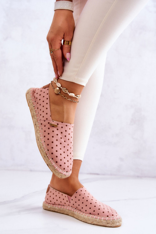 espadrilles ar punktiņiem Big Star JJ274869 Rozā krāsas espadrilles ar punktiņiem Big Star JJ274869 Rozā krāsas