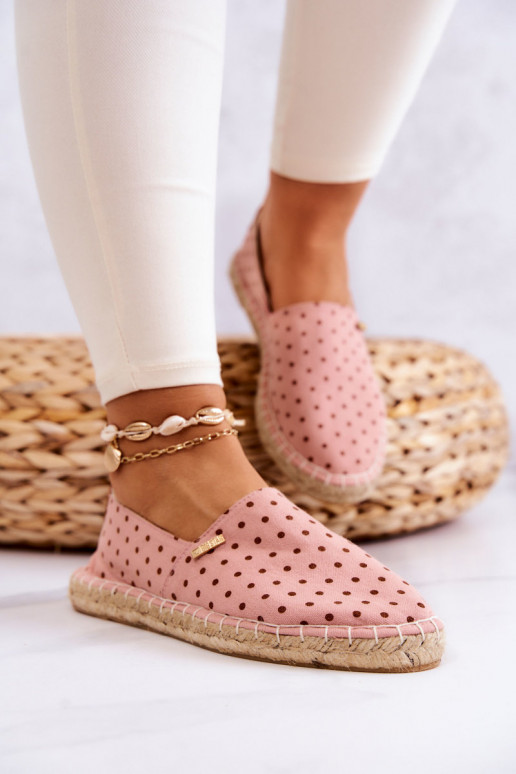 espadrilles ar punktiņiem Big Star JJ274869 Rozā krāsas espadrilles ar punktiņiem Big Star JJ274869 Rozā krāsas