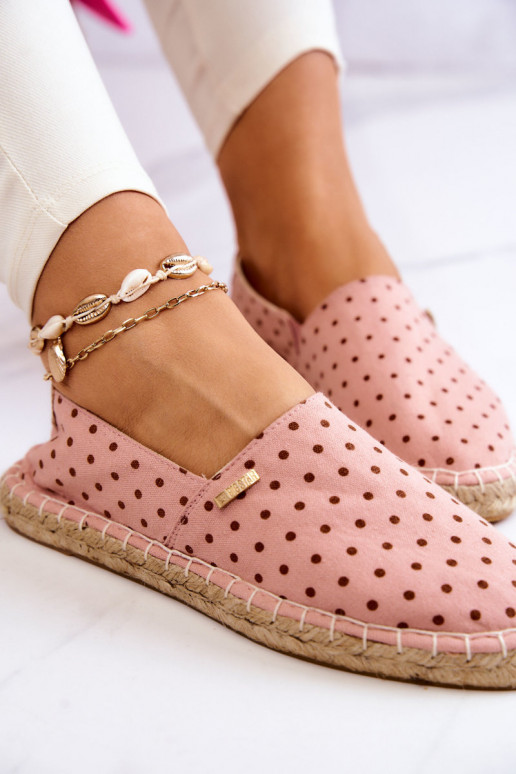 espadrilles ar punktiņiem Big Star JJ274869 Rozā krāsas espadrilles ar punktiņiem Big Star JJ274869 Rozā krāsas