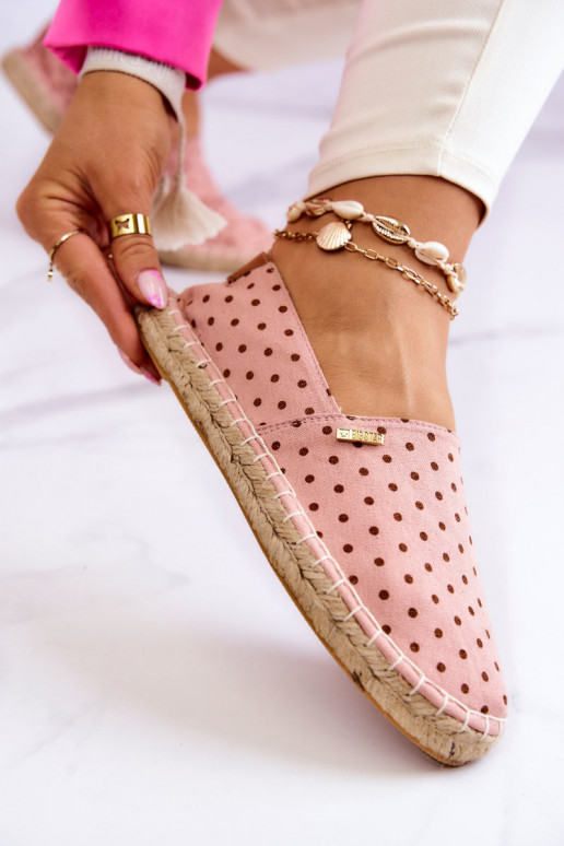 espadrilles ar punktiņiem Big Star JJ274869 Rozā krāsas espadrilles ar punktiņiem Big Star JJ274869 Rozā krāsas