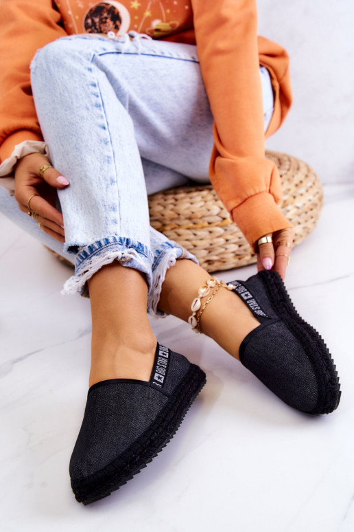 Auduma espadrilles Big Star JJ274878 melnas krāsas Auduma espadrilles Big Star JJ274878 melnas krāsas