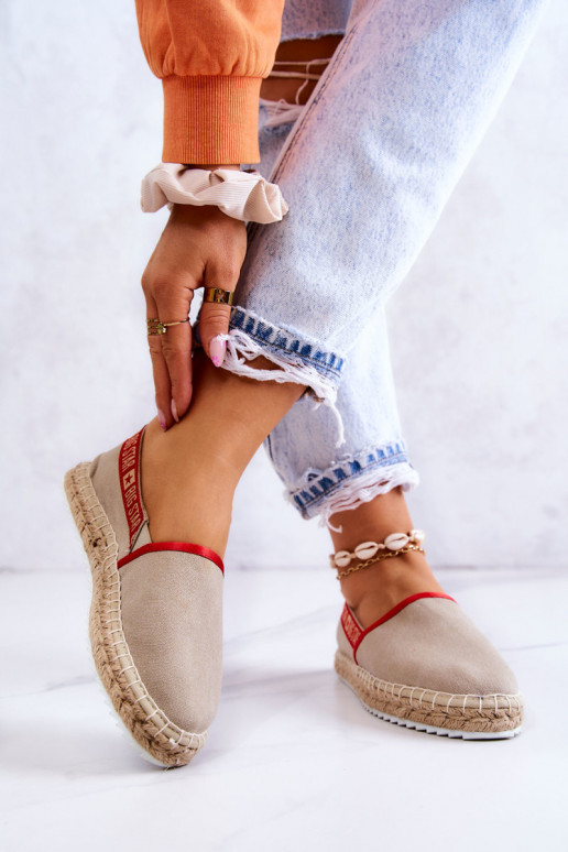 Auduma espadrilles Big Star JJ274879 smilšu krāsas Auduma espadrilles Big Star JJ274879 smilšu krāsas