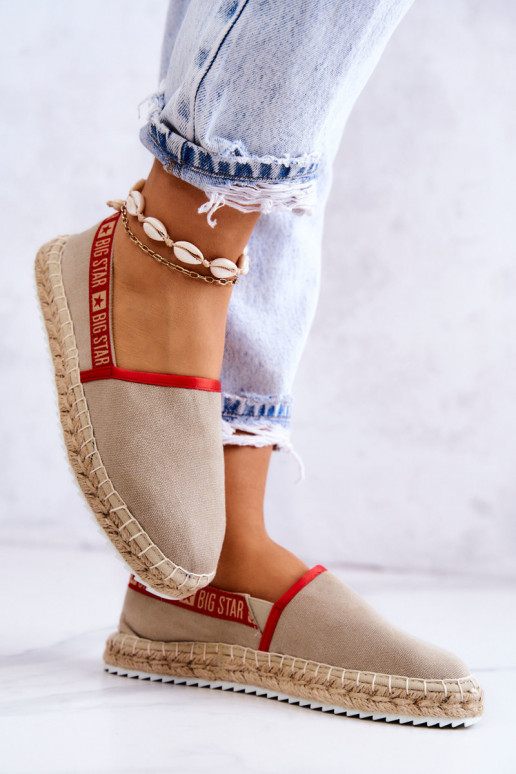 Auduma espadrilles Big Star JJ274879 smilšu krāsas Auduma espadrilles Big Star JJ274879 smilšu krāsas