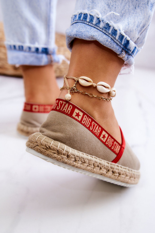 Auduma espadrilles Big Star JJ274879 smilšu krāsas Auduma espadrilles Big Star JJ274879 smilšu krāsas