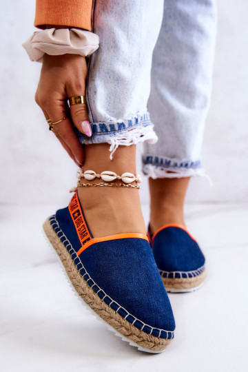 Auduma espadrilles Big Star JJ274877 tumši zilas krāsas