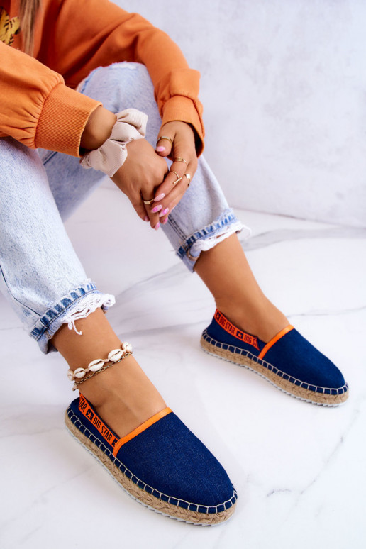 Auduma espadrilles Big Star JJ274877 tumši zilas krāsas Auduma espadrilles Big Star JJ274877 tumši zilas krāsas