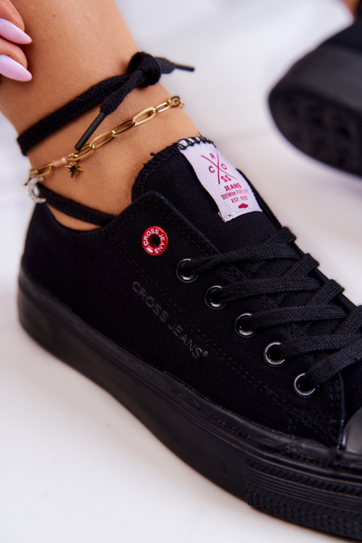 Klasiska modeļa brīvā laika apavi Cross Jeans JJ2R4019C melnas krāsas