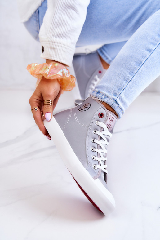 tõmblukuga Cross Jeans JJ2R4057C Pelēkas krāsas