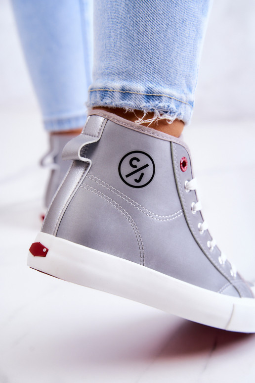 tõmblukuga Cross Jeans JJ2R4057C Pelēkas krāsas